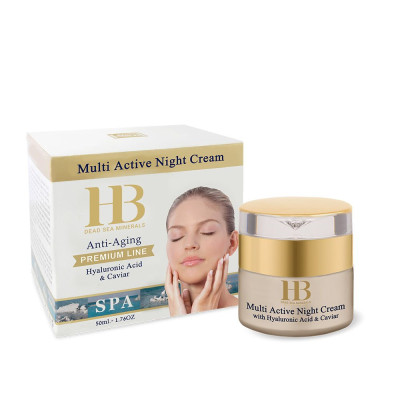 Мультиактивный ночной крем с гиалуроновой кислотой и экстрактом икры Health & Beauty (Хелс энд Бьюти) 50 мл